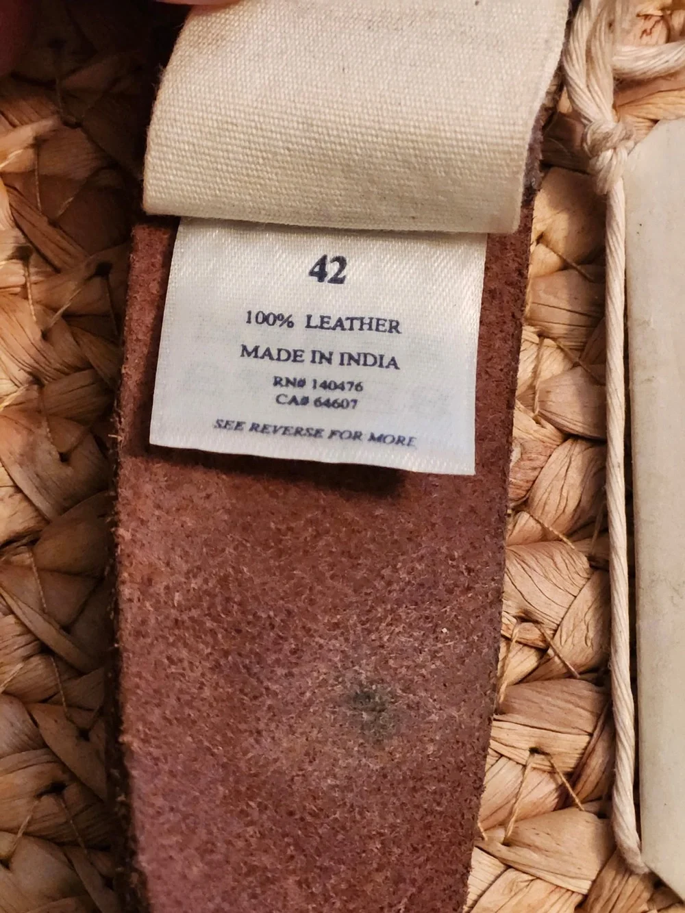 Faherty Leather Belt Men - Saddle Brown Size 42